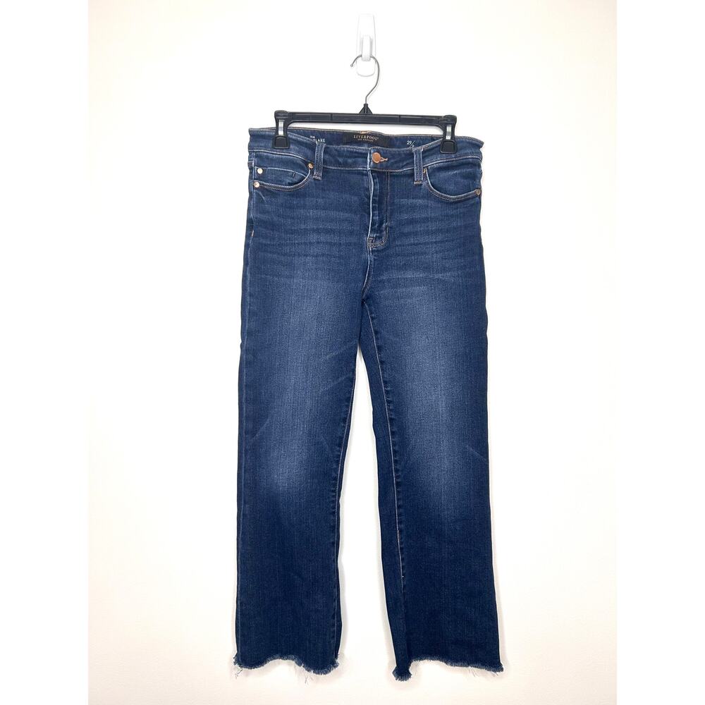 LIVERPOOL Jeans  Sz 29/8 The Crop Flare Humphreys Raw Hem